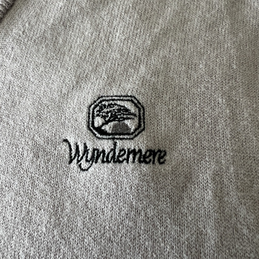 Vintage Pickering Sweater Vest Windermere Golf Club Preppy USA Mens M Wool Gray - Picture 3 of 9